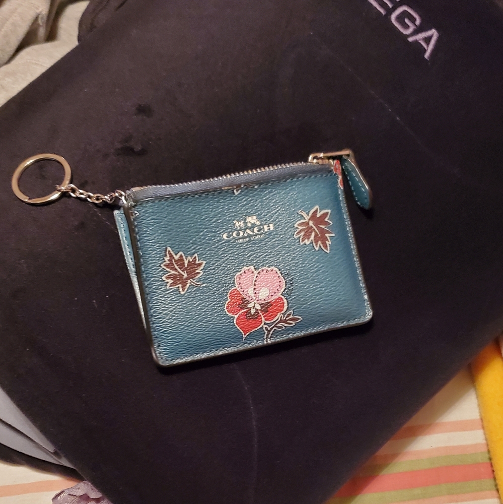 coach mini coin pouch with card slots